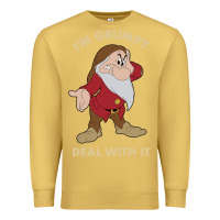 Antique Gold snow white i'm grumpy deal with it portrait t shirt Premium Sweatshirt - artisFamous