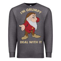 Charcoal Heather snow white i'm grumpy deal with it portrait t shirt Premium Sweatshirt - artisFamous