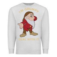 Dove Grey snow white i'm grumpy deal with it portrait t shirt Premium Sweatshirt - artisFamous