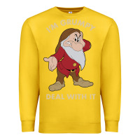 Lemon snow white i'm grumpy deal with it portrait t shirt Premium Sweatshirt - artisFamous