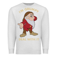 Oatmeal Heather snow white i'm grumpy deal with it portrait t shirt Premium Sweatshirt - artisFamous