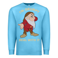 Ocean Blue snow white i'm grumpy deal with it portrait t shirt Premium Sweatshirt - artisFamous