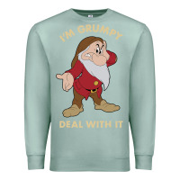 Seafoam snow white i'm grumpy deal with it portrait t shirt Premium Sweatshirt - artisFamous