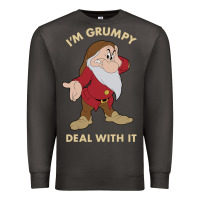 Smoke snow white i'm grumpy deal with it portrait t shirt Premium Sweatshirt - artisFamous