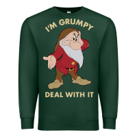 Sports Green snow white i'm grumpy deal with it portrait t shirt Premium Sweatshirt - artisFamous