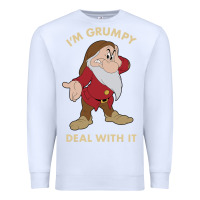 White snow white i'm grumpy deal with it portrait t shirt Premium Sweatshirt - artisFamous