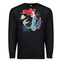 Black the little mermaid ari  and flounder sea t shirt Premium Sweatshirt - artisFamous