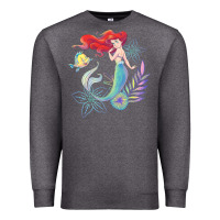 Charcoal Heather the little mermaid ari  and flounder sea t shirt Premium Sweatshirt - artisFamous