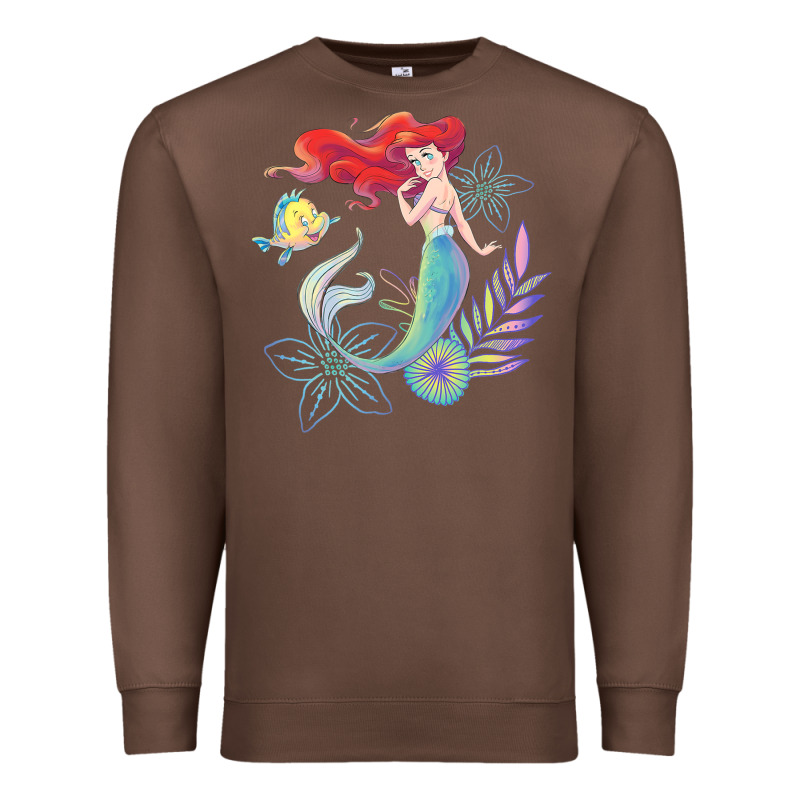 The Little Mermaid Ari  And Flounder Sea T Shirt Premium Sweatshirt by artisFamous | Teevron