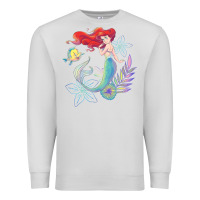 Dove Grey the little mermaid ari  and flounder sea t shirt Premium Sweatshirt - artisFamous