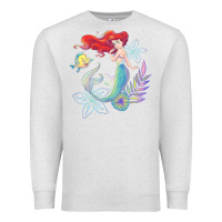 Oatmeal Heather the little mermaid ari  and flounder sea t shirt Premium Sweatshirt - artisFamous