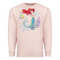 Pale Pink the little mermaid ari  and flounder sea t shirt Premium Sweatshirt - artisFamous