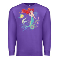 Purple the little mermaid ari  and flounder sea t shirt Premium Sweatshirt - artisFamous