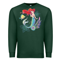 Sports Green the little mermaid ari  and flounder sea t shirt Premium Sweatshirt - artisFamous