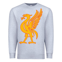 Heather Grey liverpool bird license plate Premium Sweatshirt - artisFamous