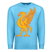 Ocean Blue liverpool bird license plate Premium Sweatshirt - artisFamous