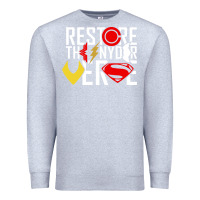 Heather Grey restore the snyderverse Premium Sweatshirt - artisFamous