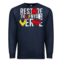 Navy restore the snyderverse Premium Sweatshirt - artisFamous
