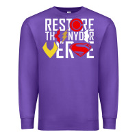 Purple restore the snyderverse Premium Sweatshirt - artisFamous
