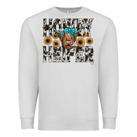 Dove Grey howdy heıfer Premium Sweatshirt - JahusDesignShop