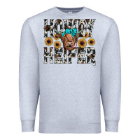 Heather Grey howdy heıfer Premium Sweatshirt - JahusDesignShop