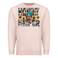 Pale Pink howdy heıfer Premium Sweatshirt - JahusDesignShop