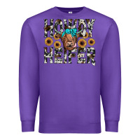 Purple howdy heıfer Premium Sweatshirt - JahusDesignShop