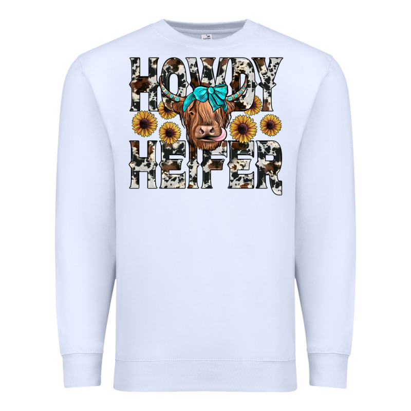 Howdy Heıfer Premium Sweatshirt by JahusDesignShop | Teevron