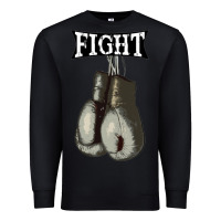 Black boxing vintage fight gloves Premium Sweatshirt - artisFamous