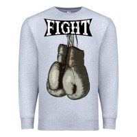 Heather Grey boxing vintage fight gloves Premium Sweatshirt - artisFamous