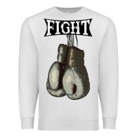 Oatmeal Heather boxing vintage fight gloves Premium Sweatshirt - artisFamous