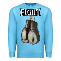Ocean Blue boxing vintage fight gloves Premium Sweatshirt - artisFamous