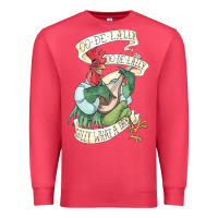 Cardinal alan a dale rooster  oo de lally golly what a day tattoo watercolor pa Premium Sweatshirt - artisFamous