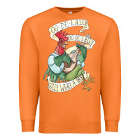 Carrot alan a dale rooster  oo de lally golly what a day tattoo watercolor pa Premium Sweatshirt - artisFamous
