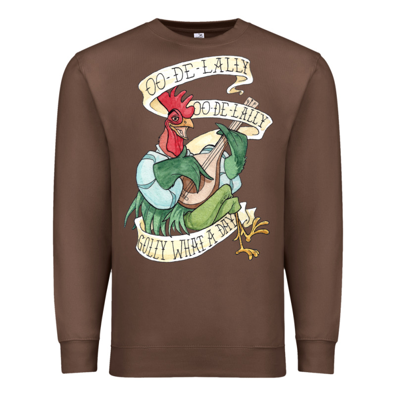 Alan A Dale Rooster  Oo De Lally Golly What A Day Tattoo Watercolor Pa Premium Sweatshirt by artisFamous | Teevron