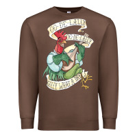 Chestnut alan a dale rooster  oo de lally golly what a day tattoo watercolor pa Premium Sweatshirt - artisFamous