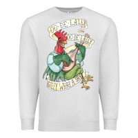 Oatmeal Heather alan a dale rooster  oo de lally golly what a day tattoo watercolor pa Premium Sweatshirt - artisFamous