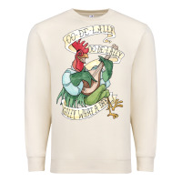 Sandshell alan a dale rooster  oo de lally golly what a day tattoo watercolor pa Premium Sweatshirt - artisFamous