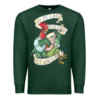 Sports Green alan a dale rooster  oo de lally golly what a day tattoo watercolor pa Premium Sweatshirt - artisFamous