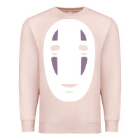 Pale Pink no face spirited away women's Premium Sweatshirt - artisFamous