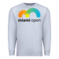 Heather Grey MIAMI OPEN Premium Sweatshirt - artisFamous