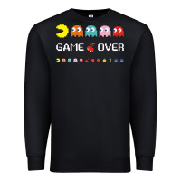 Black cool retro 80s pacman ghosts video games Premium Sweatshirt - artisFamous