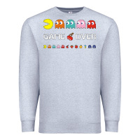 Heather Grey cool retro 80s pacman ghosts video games Premium Sweatshirt - artisFamous