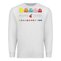 Oatmeal Heather cool retro 80s pacman ghosts video games Premium Sweatshirt - artisFamous