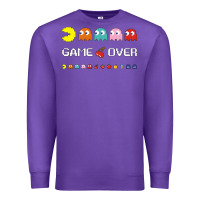 Purple cool retro 80s pacman ghosts video games Premium Sweatshirt - artisFamous