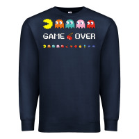 Navy cool retro 80s pacman ghosts video games Premium Sweatshirt - artisFamous