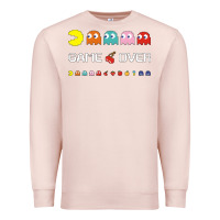 Pale Pink cool retro 80s pacman ghosts video games Premium Sweatshirt - artisFamous