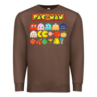Chestnut 80s pacman ghosts video games Premium Sweatshirt - artisFamous