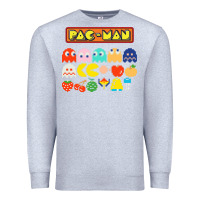 Heather Grey 80s pacman ghosts video games Premium Sweatshirt - artisFamous
