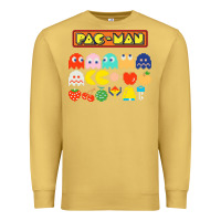 Antique Gold 80s pacman ghosts video games Premium Sweatshirt - artisFamous